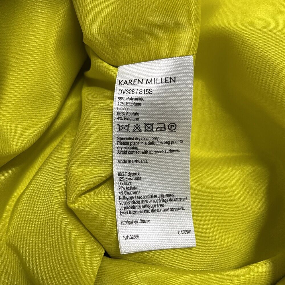 Karen Millen Women's Dress Lime Size 6 - Picture 7 of 7